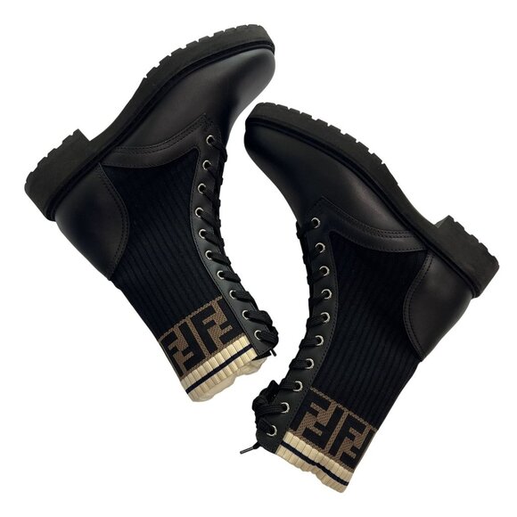 Fendi Rockoko Leather Boots in Black - Picture 6 of 8